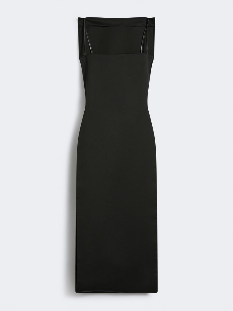 max mara long dress with thin shoulder straps - runway