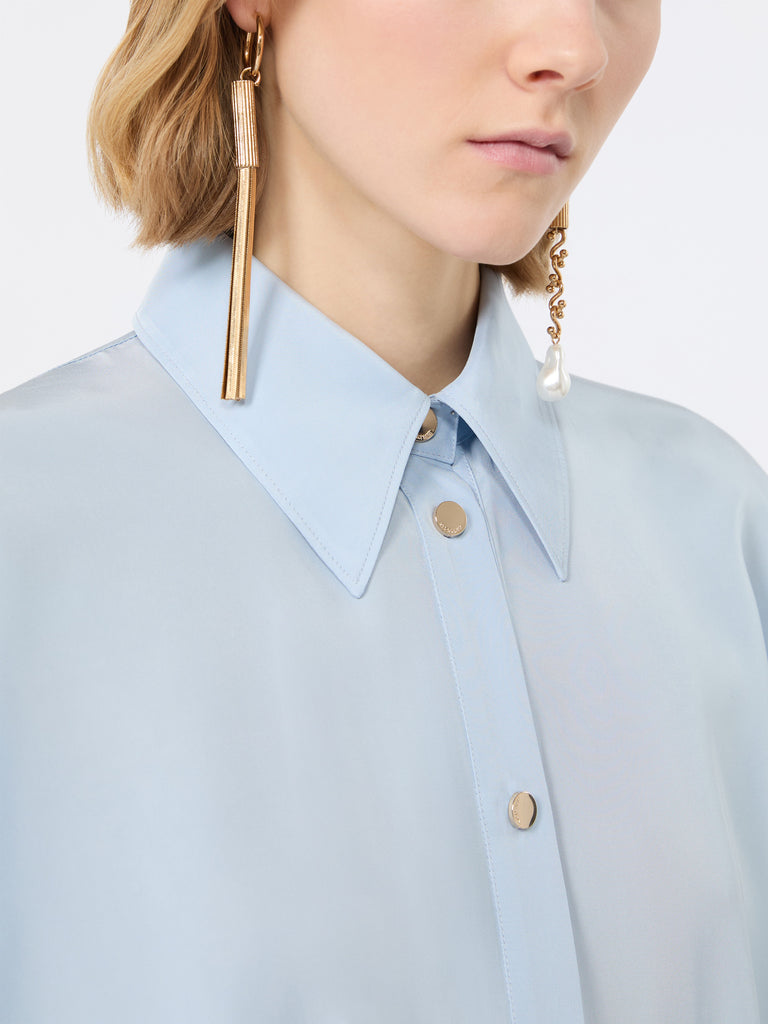max mara oversized viscose shirt dress