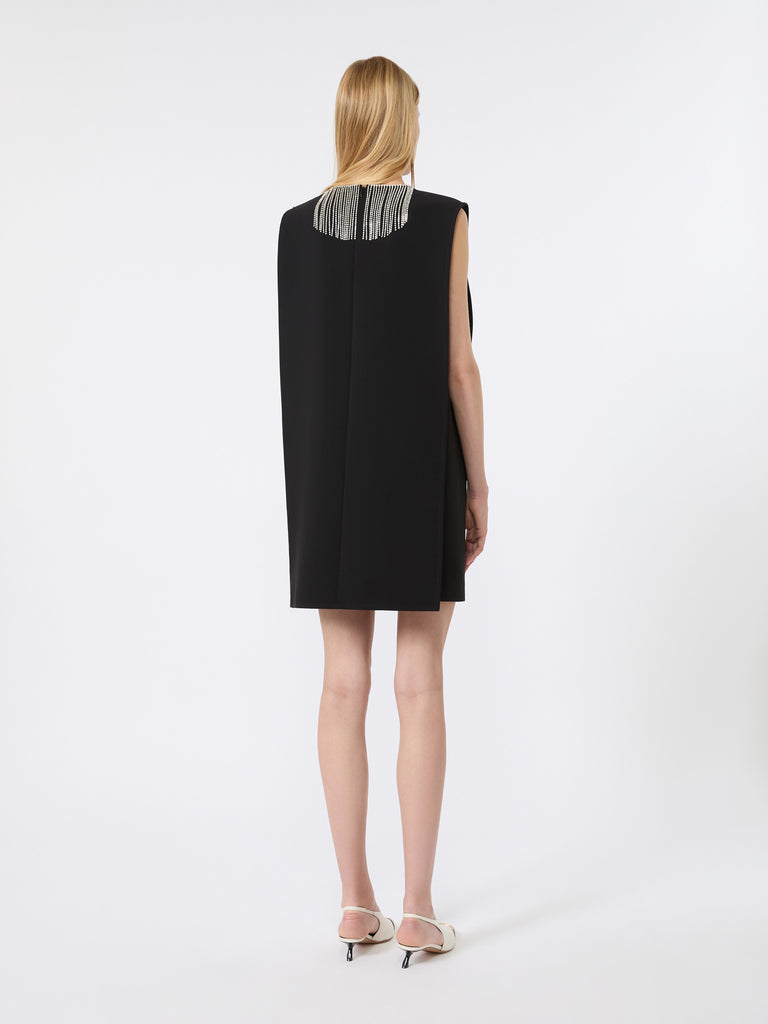 max mara rhinestone-adorned sleeveless cady mini dress