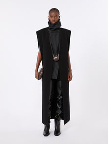 max mara sleeveless wool and cashmere coat for women
