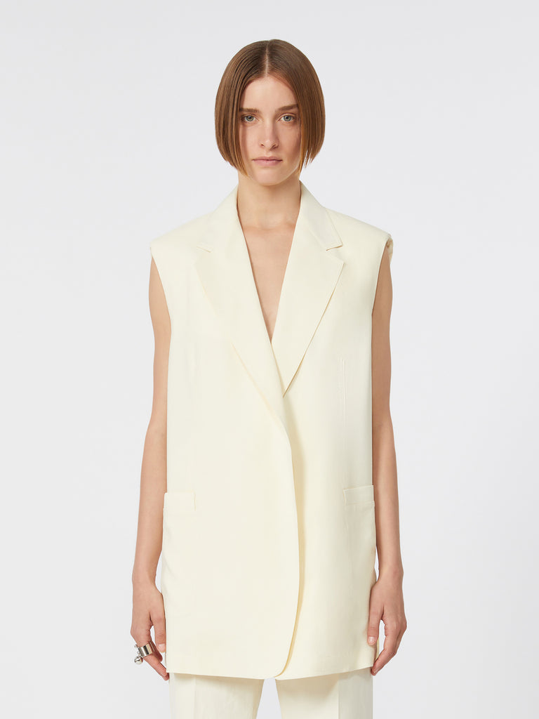 max mara oversized washed viscose gilet