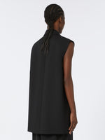 Long Sleeveless Wool Blazer for Women - Black - Max Mara UAE