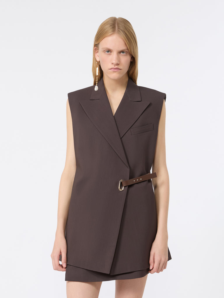 max mara sleeveless stretch viscose blazer