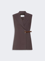 max mara sleeveless stretch viscose blazer for women