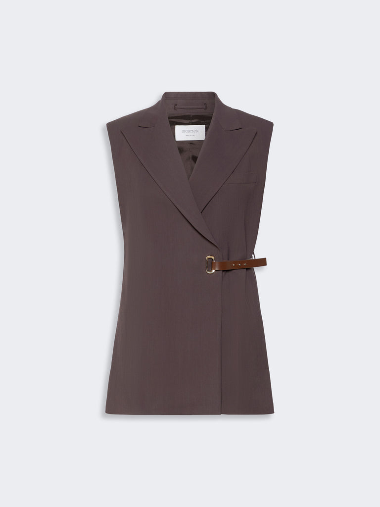 max mara sleeveless stretch viscose blazer