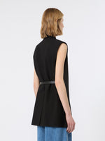 max mara sleeveless stretch viscose blazer for women