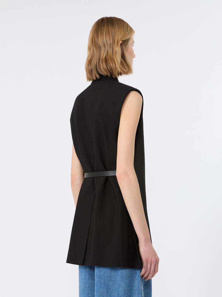 max mara sleeveless stretch viscose blazer