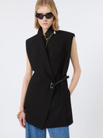 max mara sleeveless stretch viscose blazer for women