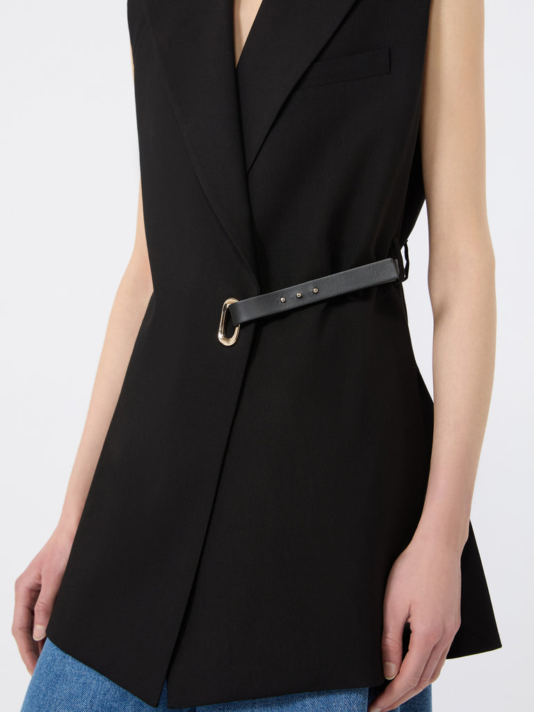 max mara sleeveless stretch viscose blazer