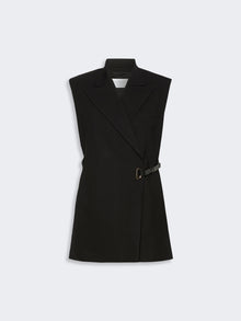Sleeveless Stretch Viscose Blazer for Women - Black - Max Mara UAE