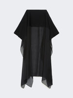 max mara long knit fabric and silk georgette skirt for women