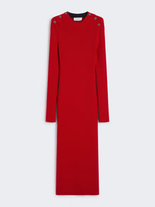 Pure Wool Knit Dress for Women - Red - Max Mara UAE