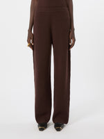 Oversized Cashmere-Blend Trousers for Women - Chocolate - Max Mara UAE
