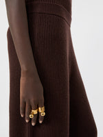 Oversized Cashmere-Blend Trousers for Women - Chocolate - Max Mara UAE