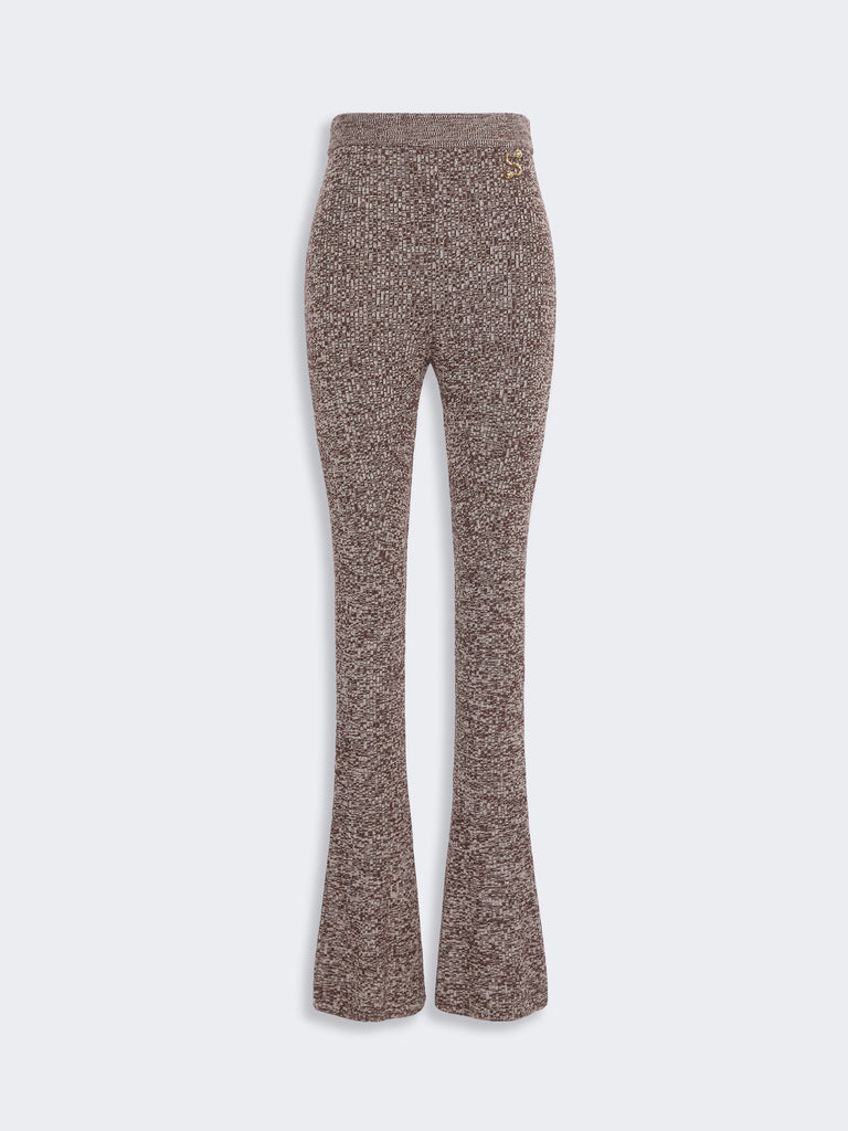 max mara wool-blend slim flared trousers