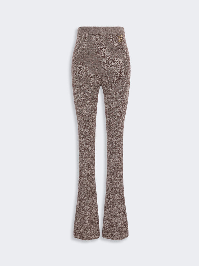 max mara wool-blend slim flared trousers for women