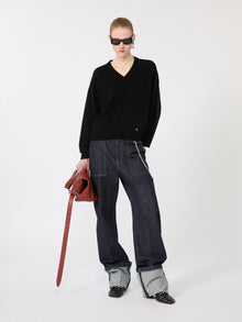 Relaxed-Fit Wool And Cashmere Sweater for Women - Black - Max Mara UAE