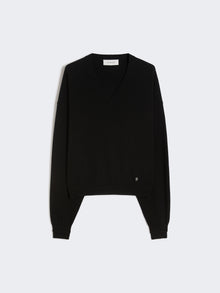 Relaxed-Fit Wool And Cashmere Sweater for Women - Black - Max Mara UAE