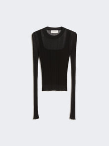 Trompe L'Oeil Viscose Jumper for Women - Black - Max Mara UAE
