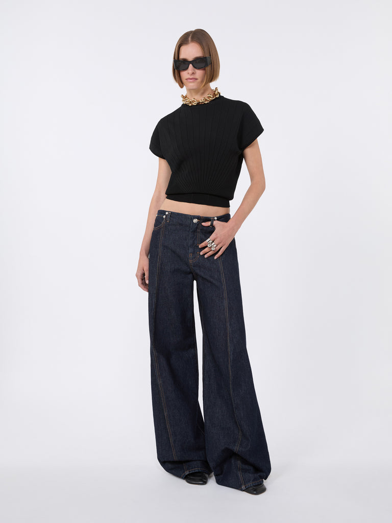 max mara rib-knit viscose sweater