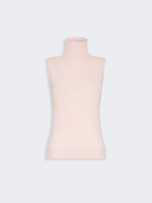 Sleeveless Pure Wool Sweater for Women - Pink - Max Mara UAE