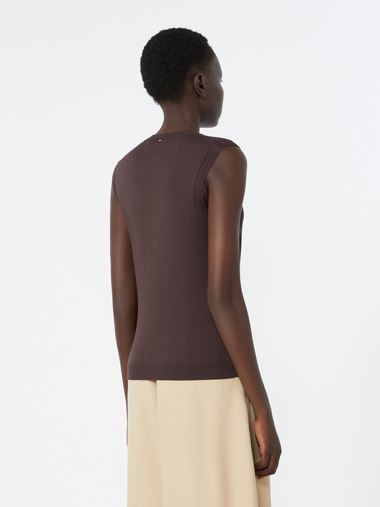 max mara trompe l’oeil-look viscose top