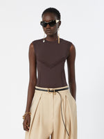max mara trompe l’oeil-look viscose top for women