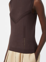 max mara trompe l’oeil-look viscose top for women