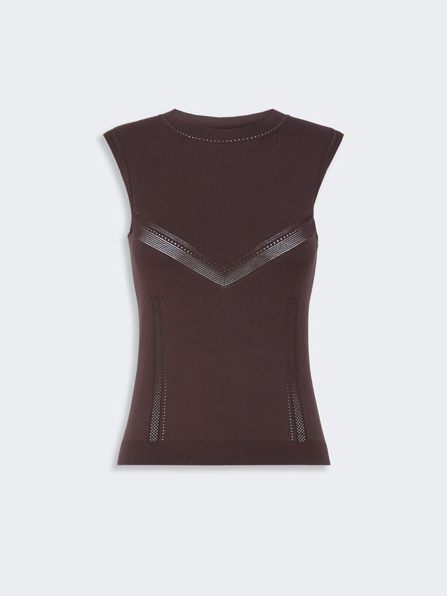 max mara trompe l’oeil-look viscose top for women