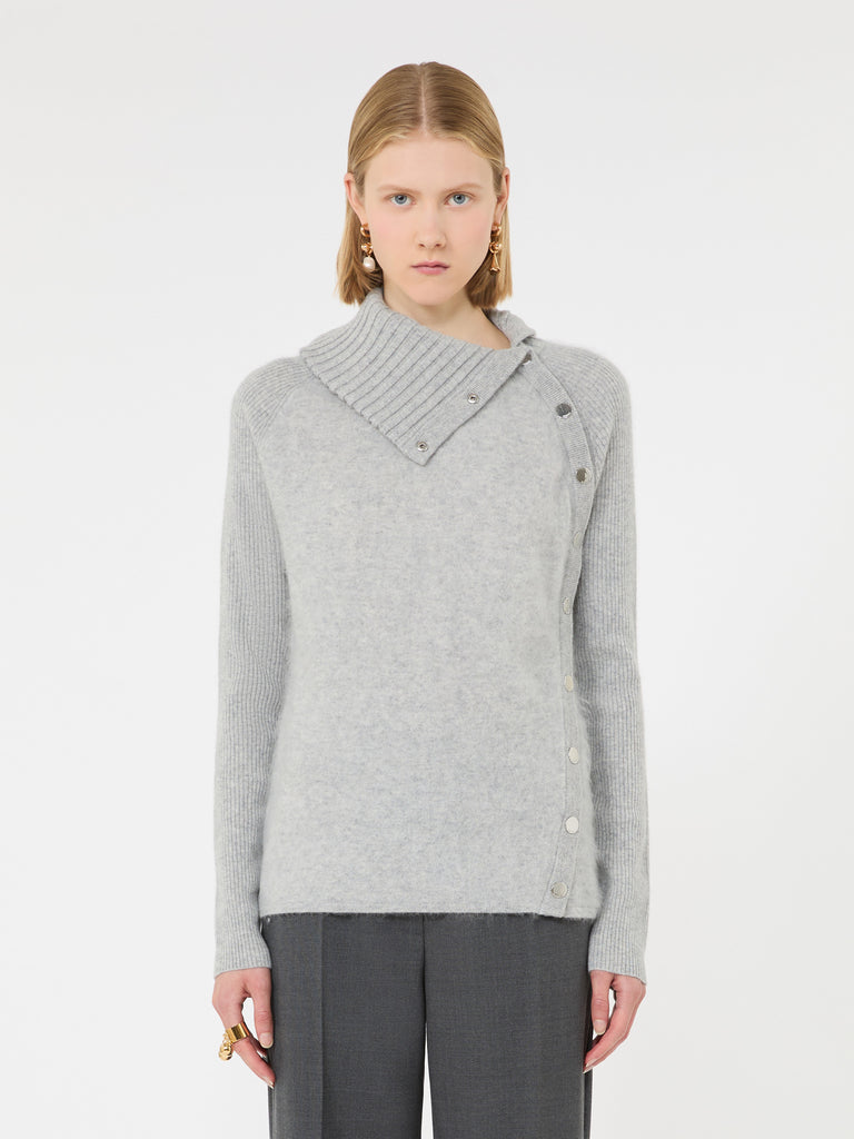 max mara slim asymmetrical wool sweater