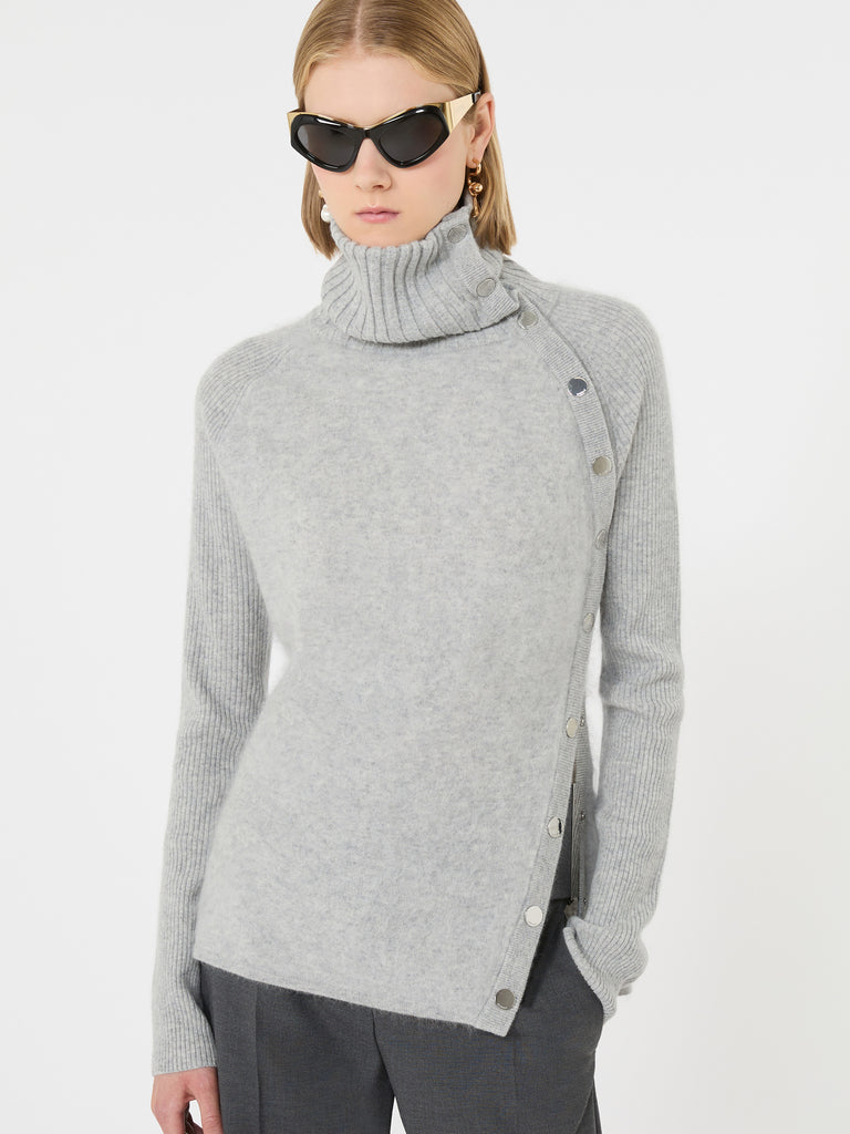 max mara slim asymmetrical wool sweater