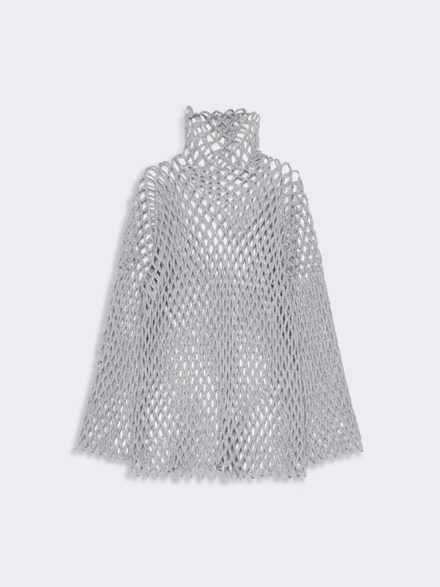 Open Mesh-Knit Wool-Blend Sweater for Women - Light Grey - Max Mara UAE