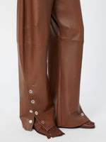 max mara nappa leather baggy trousers for women