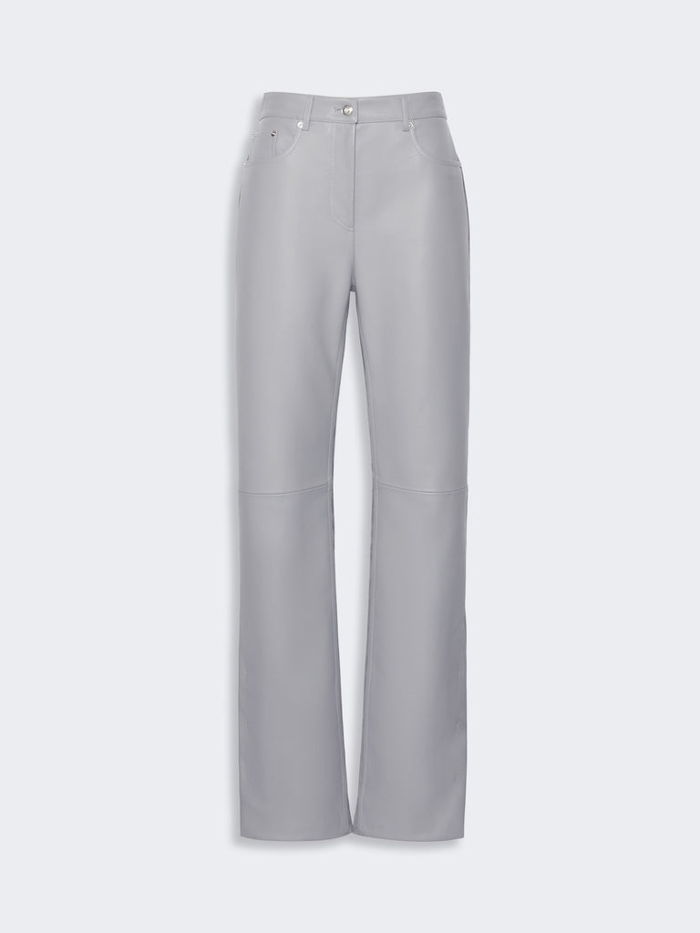 max mara leather and suede 5-pocket trousers