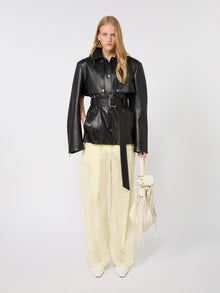 Nappa Leather Two-Piece Jacket for Women - Black - Max Mara UAE