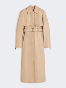 Nappa Leather Two-Piece Trench Coat for Women - Beige - Max Mara UAE