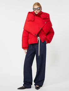 Water-Repellent Short Down Jacket for Women - Red - Max Mara UAE