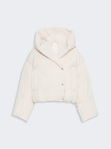 max mara short crinkled fabric down jacket for women