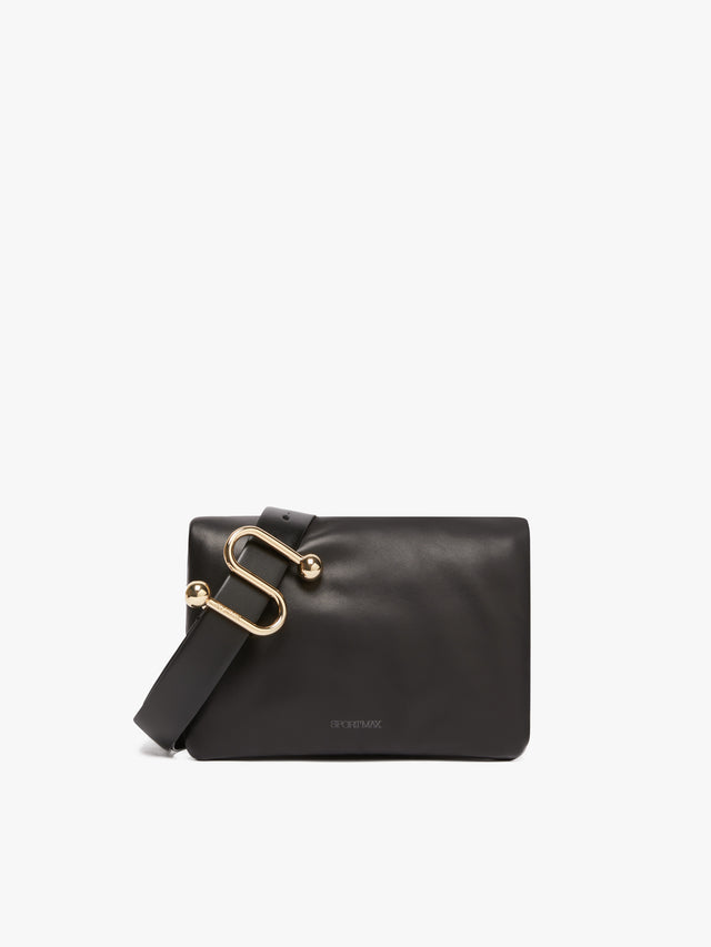 Padded Nappa-Leather Small Soffy Bag for Women - Black - Max Mara UAE