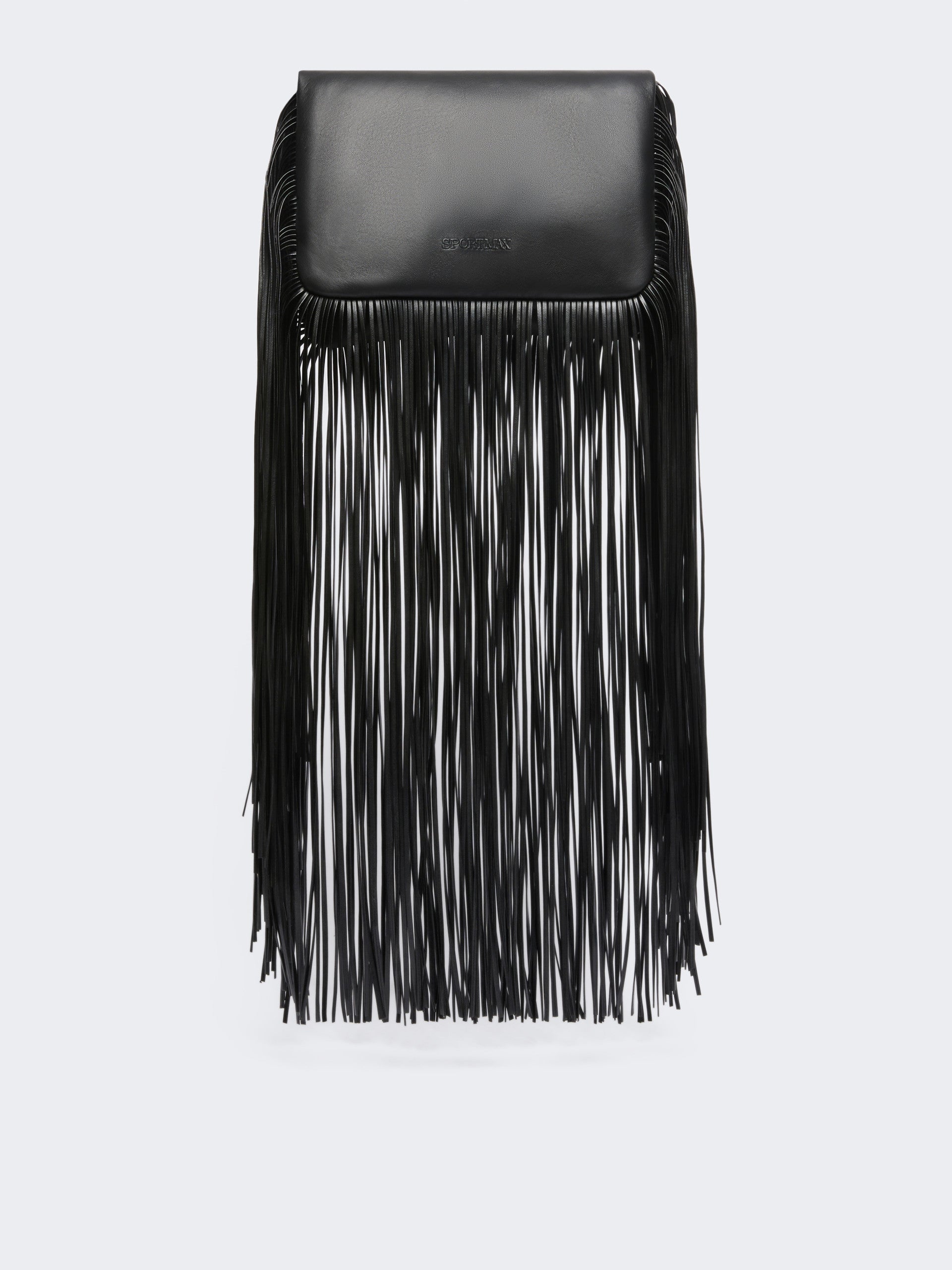 Mini Soffy Bag In Nappa With Fringes for Women - Black - Max Mara UAE