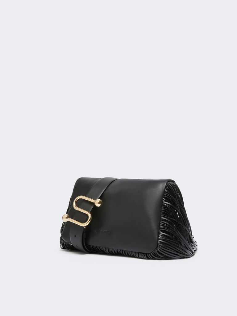 max mara mini soffy bag in nappa with fringes