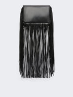 Mini Soffy Bag In Nappa With Fringes for Women - Black - Max Mara UAE