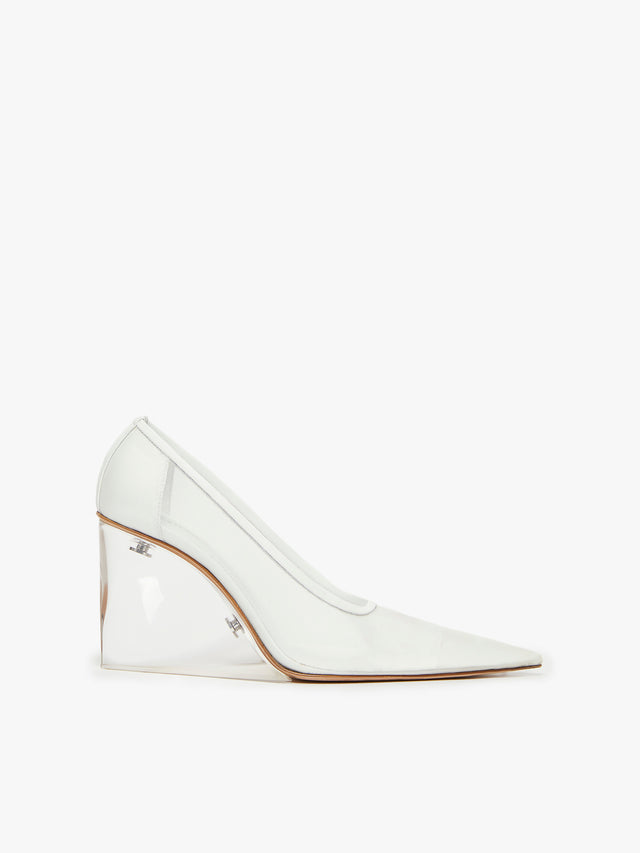 Transparent Wedge Pumps - Runway for Women - Optical White - Max Mara UAE