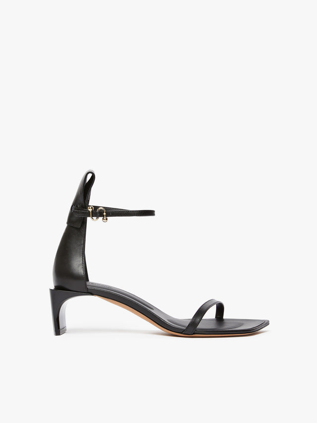 Nappa Leather Sandals for Women - Black - Max Mara UAE