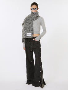 Scarf With Fringes for Women - Black - Max Mara UAE