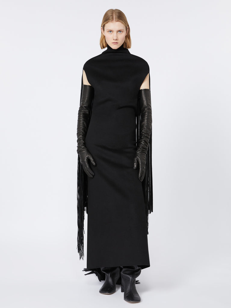 max mara long gloves with fringes - runway