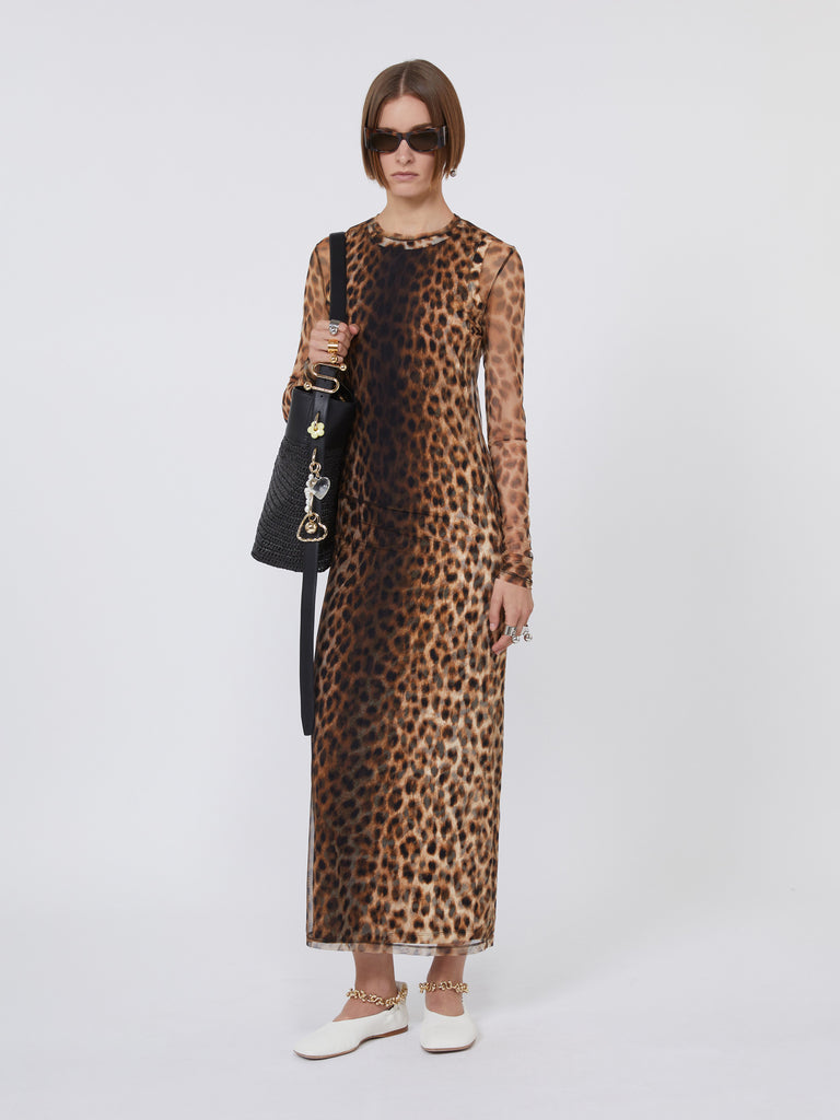 max mara fitted tulle jersey dress