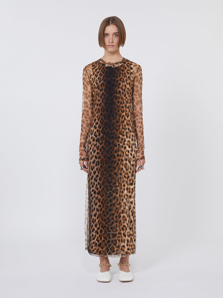 max mara fitted tulle jersey dress