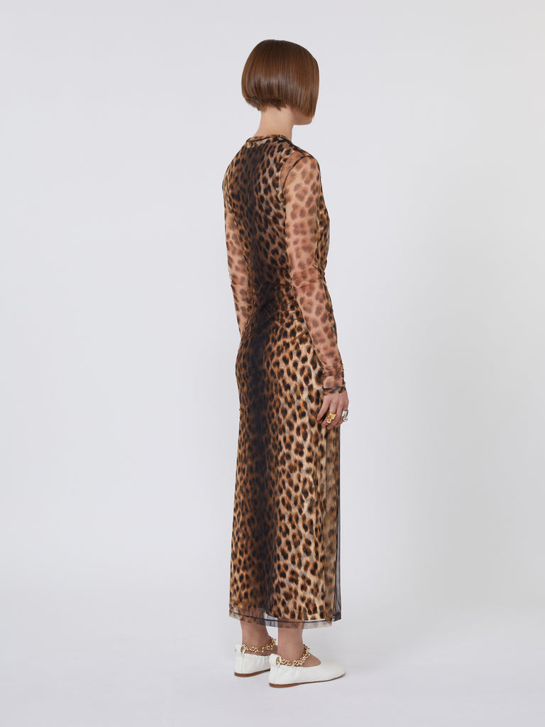 max mara fitted tulle jersey dress