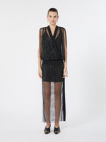 max mara long jersey and rhinestone dress for women